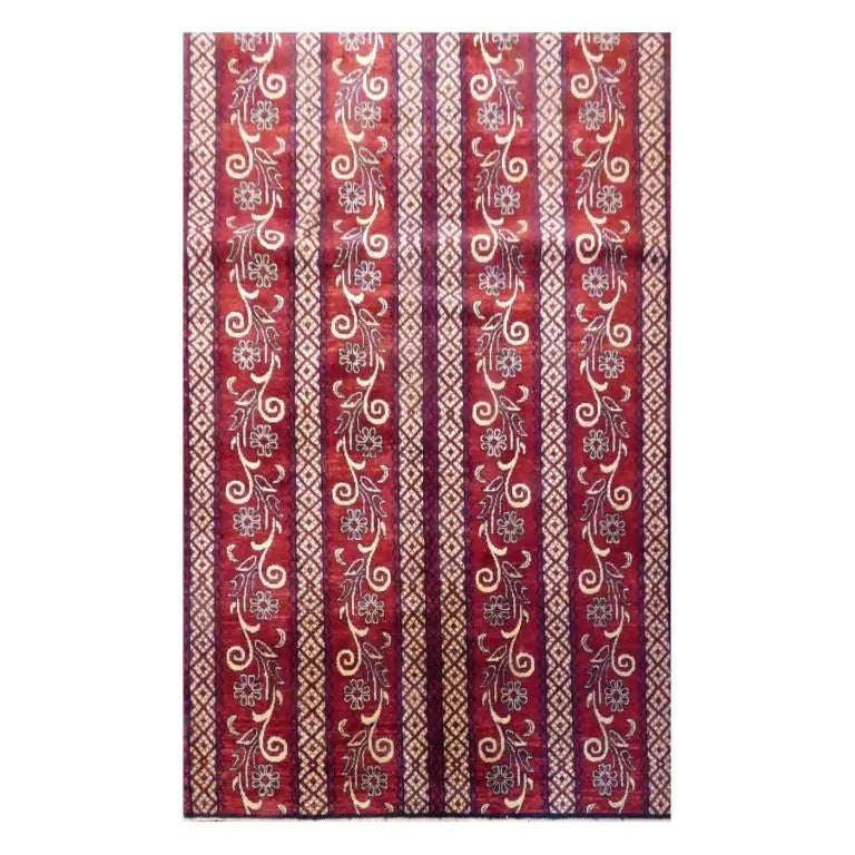 One Of The Kind Afghani Khotan Rug 5' x 6'7"